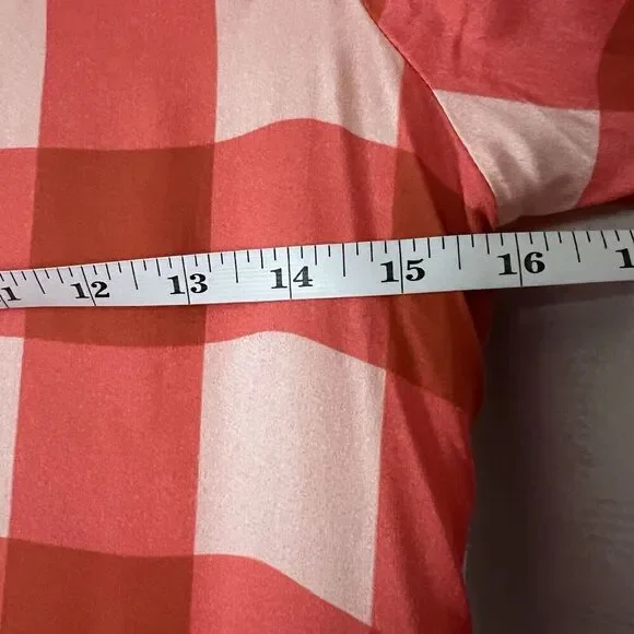 Sundress Isla Gingham Tiered Modal Maxi Dress Cream Coral Size XS/S - Picture 15 of 15